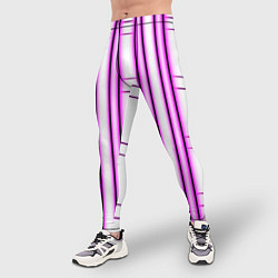 Тайтсы мужские Neon pink, цвет: 3D-принт — фото 2