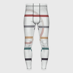 Тайтсы мужские Stripes and circle, цвет: 3D-принт