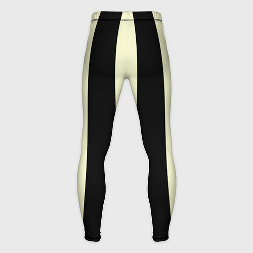 Мужские тайтсы Color black beige line / 3D-принт – фото 2