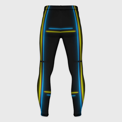 Мужские тайтсы Neon yellow blue / 3D-принт – фото 2