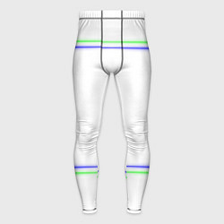 Тайтсы мужские Neon white green light blue, цвет: 3D-принт