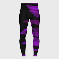 Тайтсы мужские Color purple black stripes, цвет: 3D-принт