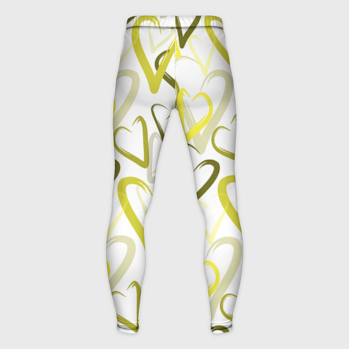 Мужские тайтсы Зеленые сердца / 3D-принт – фото 2