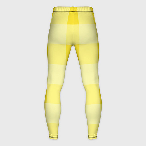 Мужские тайтсы Солнечный желтый тартан / 3D-принт – фото 2