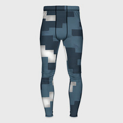 Тайтсы мужские Пиксельная текстура камуфляж, цвет: 3D-принт