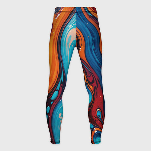 Мужские тайтсы Пламя и синева / 3D-принт – фото 2