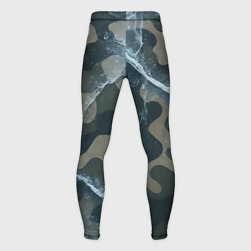 Мужские тайтсы Ледяной камуфляж / 3D-принт – фото 2