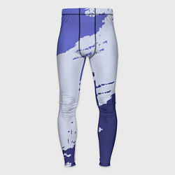 Мужские тайтсы Сине-голубые неравномерные полосы