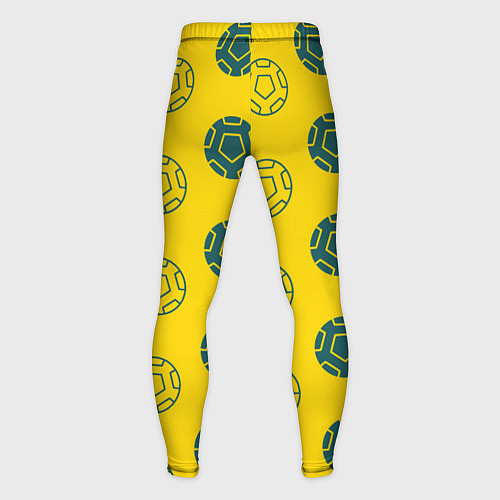 Мужские тайтсы Ряды из спортивных мячей / 3D-принт – фото 2