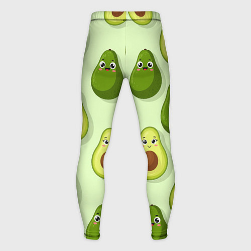 Мужские тайтсы Милые авокадо - паттерн / 3D-принт – фото 2