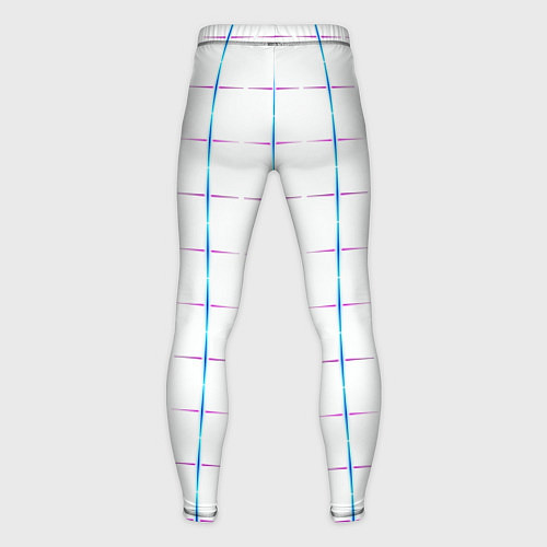 Мужские тайтсы Color white blue stripes / 3D-принт – фото 2
