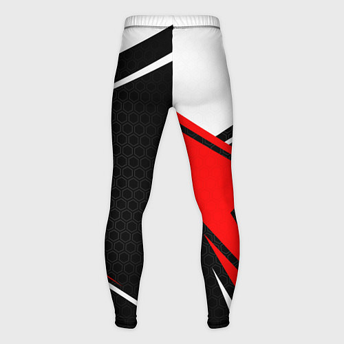 Мужские тайтсы Герб России - красный спортивный / 3D-принт – фото 2