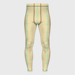 Тайтсы мужские Color beige green crosses, цвет: 3D-принт