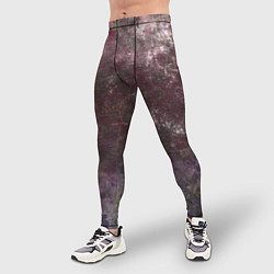 Тайтсы мужские Абстракция - brown-violet scales, цвет: 3D-принт — фото 2