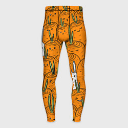 Тайтсы мужские Милый кролики в морковном поле, цвет: 3D-принт