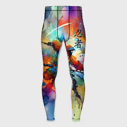 Мужские тайтсы Ninja - watercolor impressionism