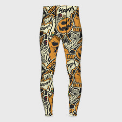 Тайтсы мужские Хэллоуин тыквы, цвет: 3D-принт