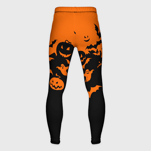 Мужские тайтсы Хэллоуин тыквы и призраки / 3D-принт – фото 2
