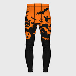 Тайтсы мужские Хэллоуин тыквы и призраки, цвет: 3D-принт