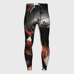 Мужские тайтсы Тёмные краски абстракция красно-чёрный