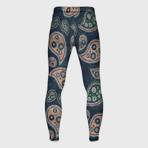 Мужские тайтсы Индийский деним / 3D-принт – фото 2