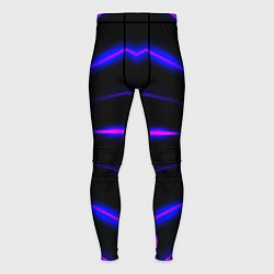 Тайтсы мужские Color black neon, цвет: 3D-принт