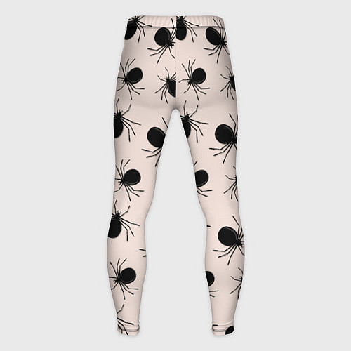 Мужские тайтсы Паттерн с черными жуками / 3D-принт – фото 2