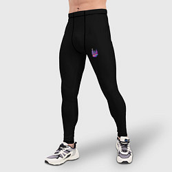 Тайтсы мужские Neon forest, цвет: 3D-принт — фото 2