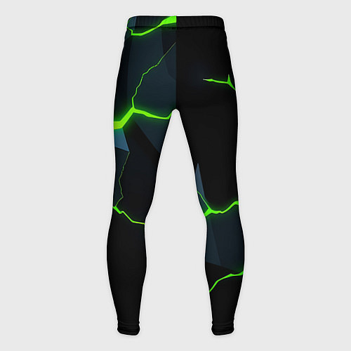 Мужские тайтсы Glow green neon / 3D-принт – фото 2