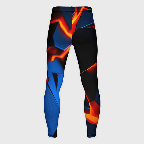 Мужские тайтсы Glow orange neon / 3D-принт – фото 2