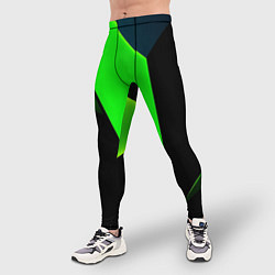 Тайтсы мужские Green tiles, цвет: 3D-принт — фото 2