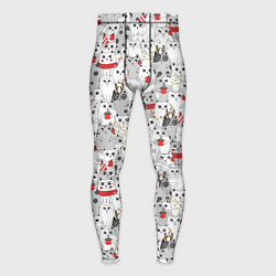 Мужские тайтсы Новогодние котики