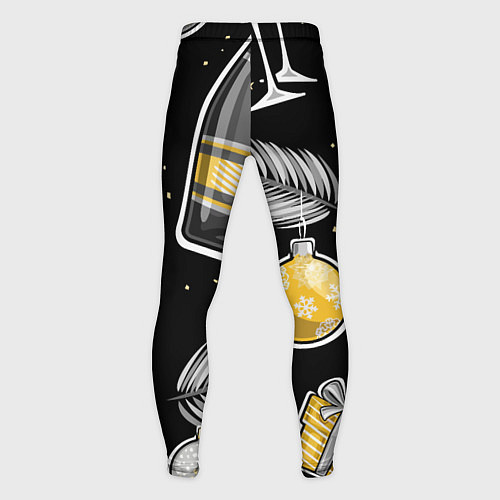 Мужские тайтсы Новогодний вайб / 3D-принт – фото 2