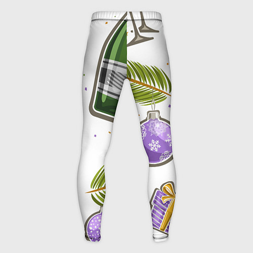 Мужские тайтсы Новогодний вайб / 3D-принт – фото 2