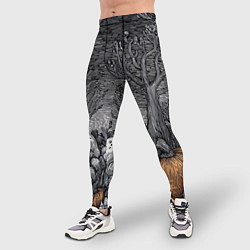 Тайтсы мужские Осенние шалости духов, цвет: 3D-принт — фото 2