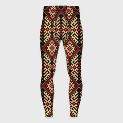 Мужские тайтсы Славянский вышивной орнамент макошь