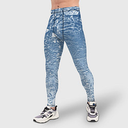 Тайтсы мужские Налипший снег, цвет: 3D-принт — фото 2