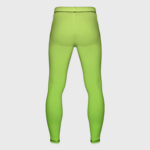 Мужские тайтсы Color lime green / 3D-принт – фото 2