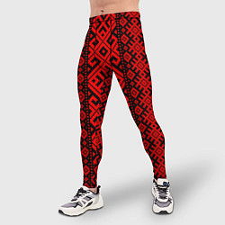 Тайтсы мужские Стиль славянский орнамент, цвет: 3D-принт — фото 2