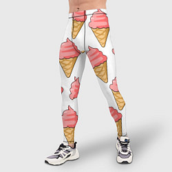 Тайтсы мужские Мороженки, цвет: 3D-принт — фото 2