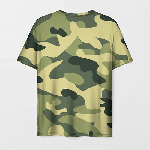 Мужская футболка Камуфляж: зеленый/хаки / 3D-принт – фото 2