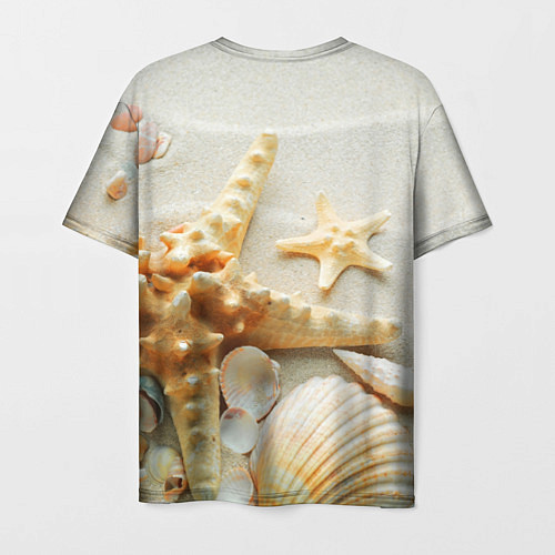Мужская футболка Морские ракушки / 3D-принт – фото 2