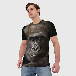 Футболка мужская Глаза гориллы, цвет: 3D-принт — фото 2