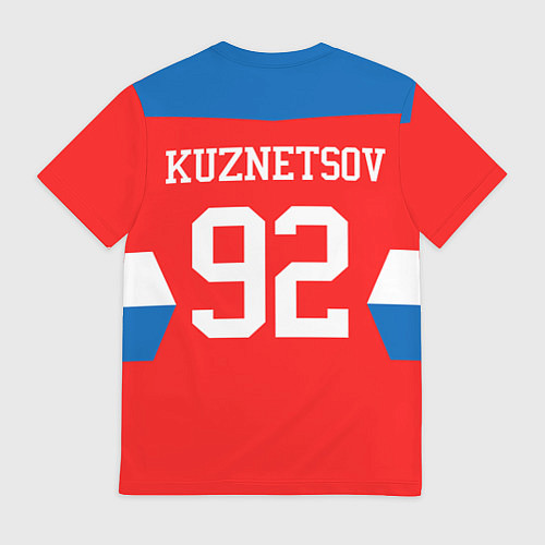 Мужская футболка Сборная РФ: #92 KUZNETSOV / 3D-принт – фото 2