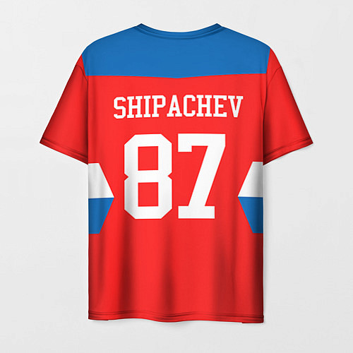 Мужская футболка Сборная РФ: #87 SHIPACHEV / 3D-принт – фото 2