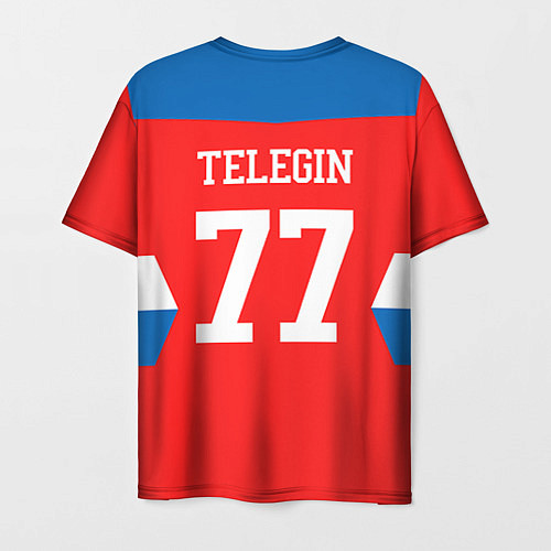 Мужская футболка Сборная РФ: #77 TELEGIN / 3D-принт – фото 2