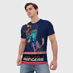 Футболка мужская New York Rangers, цвет: 3D-принт — фото 2