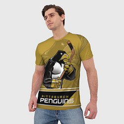 Футболка мужская Pittsburgh Penguins, цвет: 3D-принт — фото 2