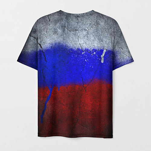 Мужская футболка Русский триколор / 3D-принт – фото 2