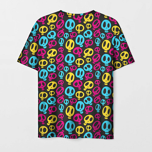 Мужская футболка Цветные черепушки / 3D-принт – фото 2